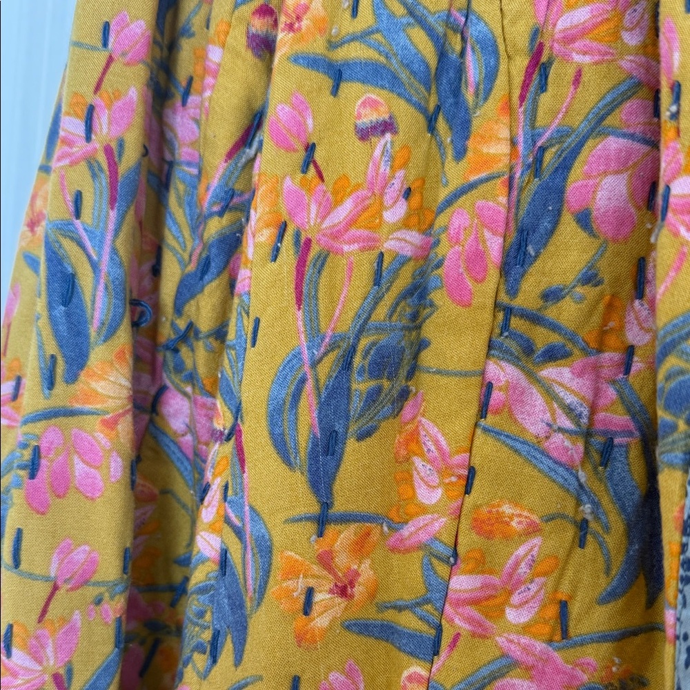 Anthropologie Yellow and Pink Floral Blazer - Picture 3 of 4